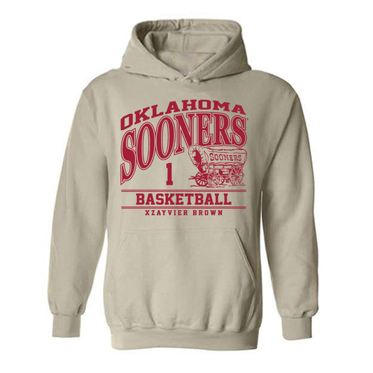 Oklahoma - NCAA Men's Basketball : Xzayvier Brown - Classic Fashion Shersey Hooded Sweatshirt-0