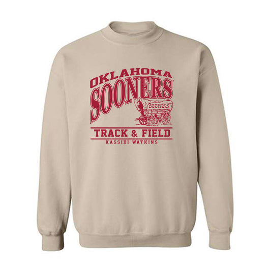 Oklahoma - NCAA Women's Track & Field : Kassidi Watkins - Classic Fashion Shersey Crewneck Sweatshirt-0