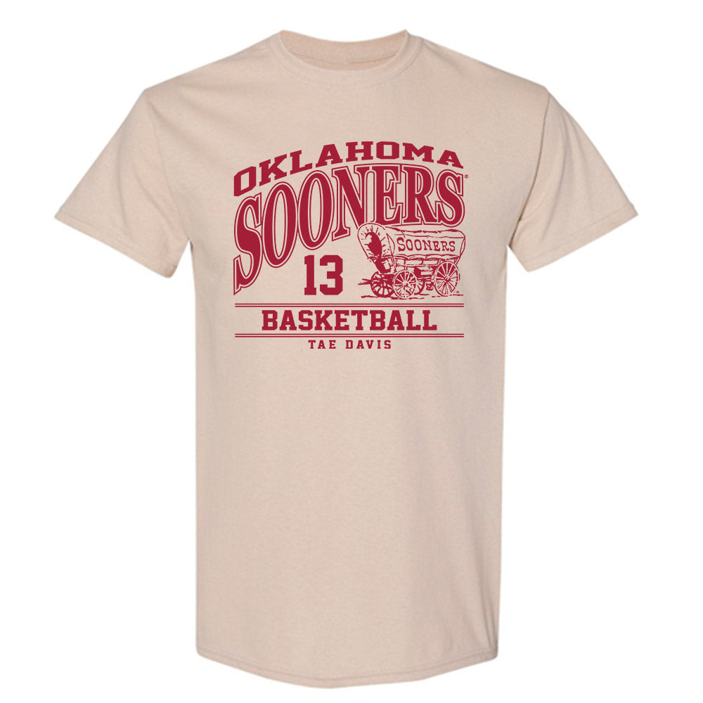 Oklahoma - NCAA Men's Basketball : Tae Davis - Classic Fashion Shersey T-Shirt-0