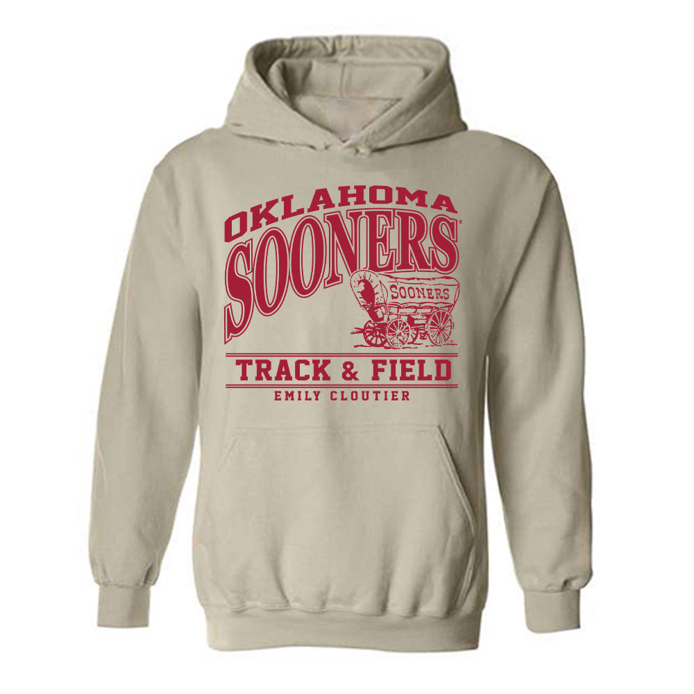 Oklahoma - NCAA Women's Track & Field : Emily Cloutier - Classic Fashion Shersey Hooded Sweatshirt-0