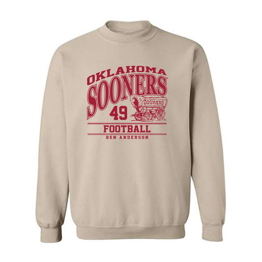 Oklahoma - NCAA Football : Ben Anderson - Classic Fashion Shersey Crewneck Sweatshirt-0