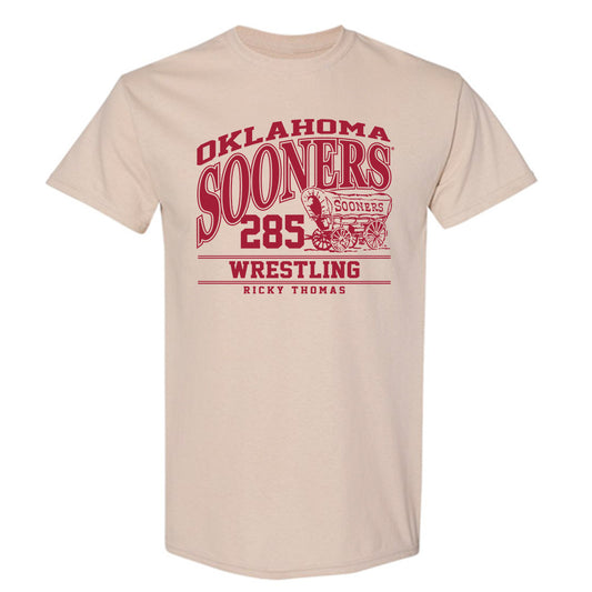 Oklahoma - NCAA Wrestling : Ricky Thomas - Classic Fashion Shersey T-Shirt-0