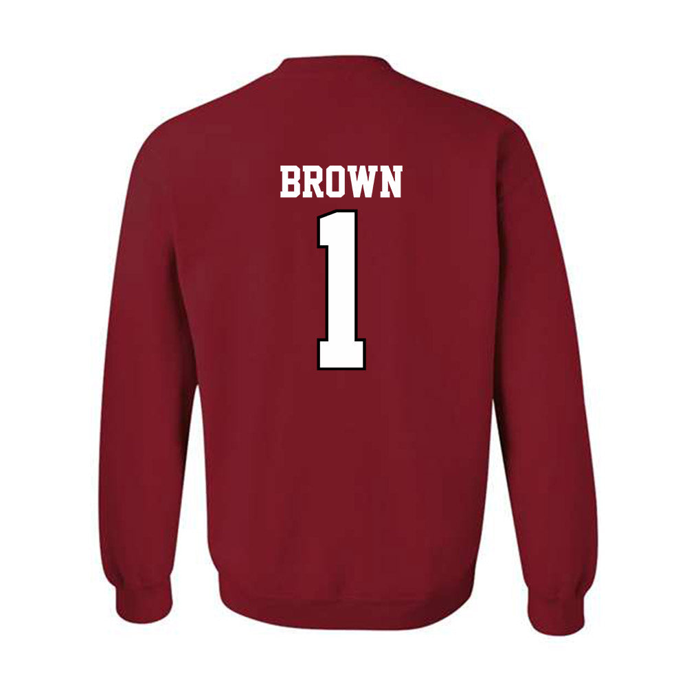 Oklahoma - NCAA Men's Basketball : Xzayvier Brown - Sports Shersey Crewneck Sweatshirt-1