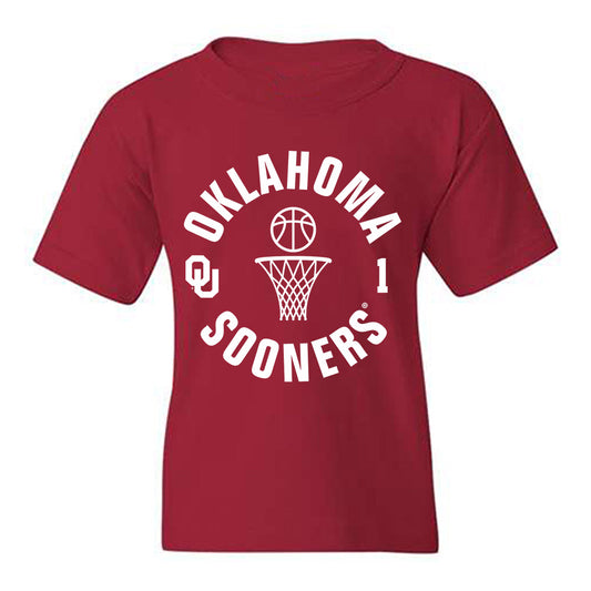 Oklahoma - NCAA Men's Basketball : Xzayvier Brown - Sports Shersey Youth T-Shirt-0