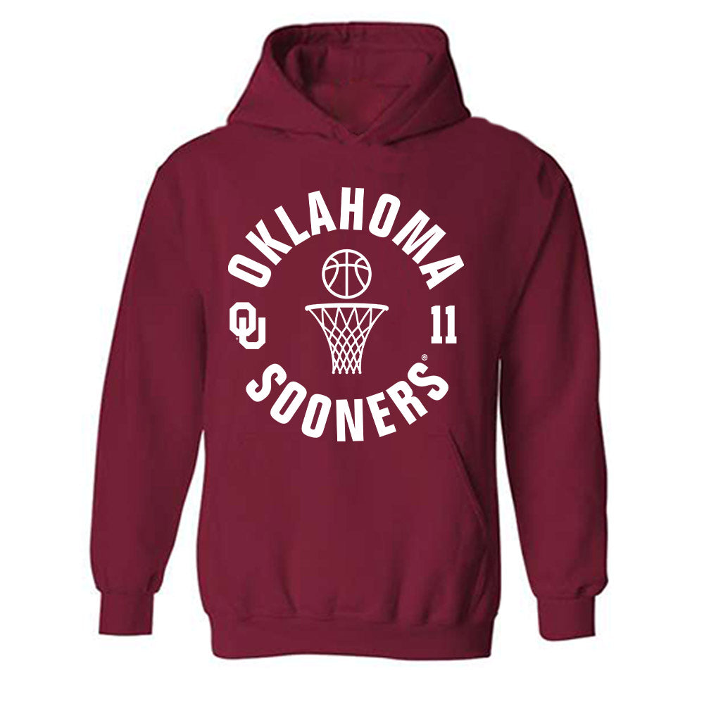 Oklahoma - NCAA Men's Basketball : Yaya Keita - Sports Shersey Hooded Sweatshirt-0