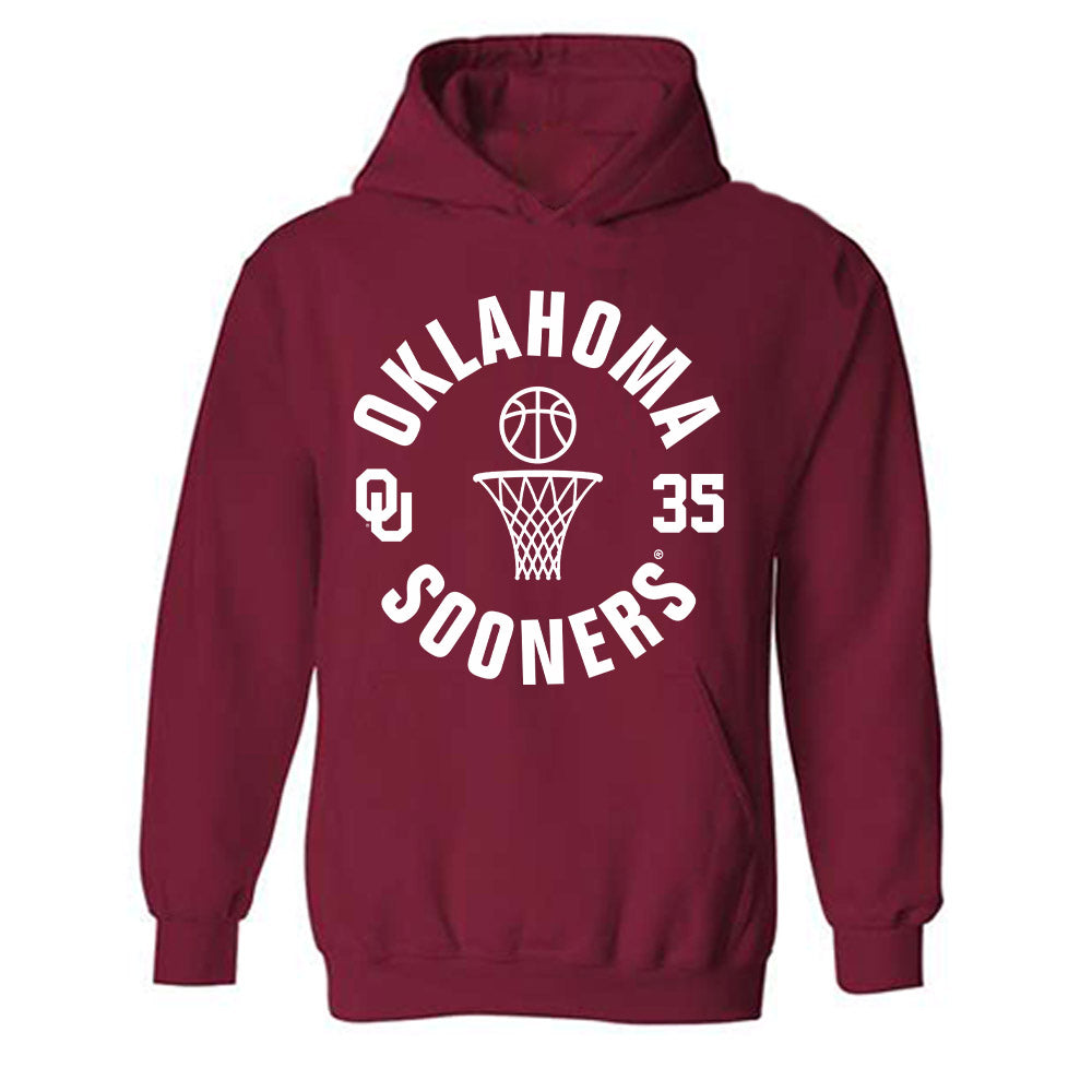 Oklahoma - NCAA Men's Basketball : Derrion Reid - Sports Shersey Hooded Sweatshirt-0