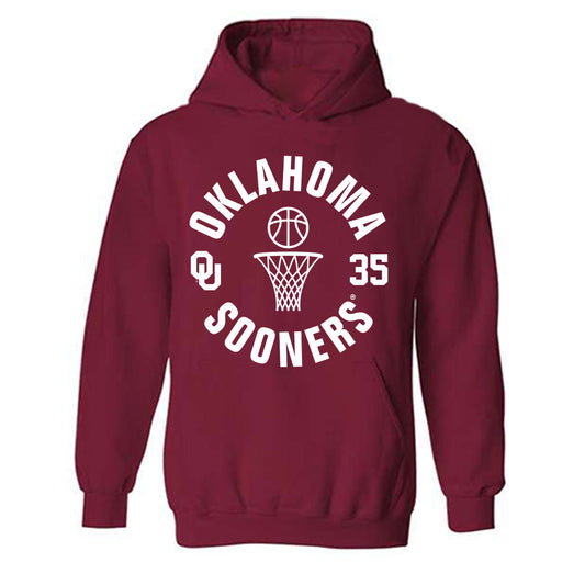 Oklahoma - NCAA Men's Basketball : Derrion Reid - Sports Shersey Hooded Sweatshirt-0