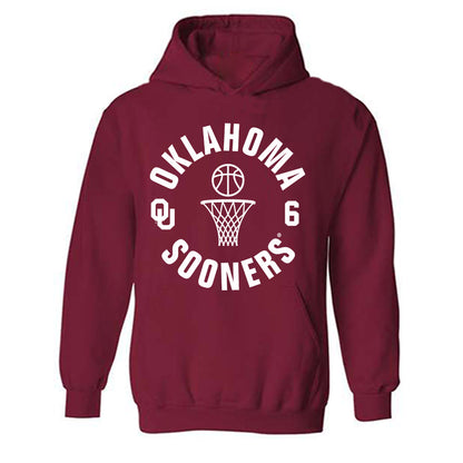 Oklahoma - NCAA Men's Basketball : Finley Keeffe - Sports Shersey Hooded Sweatshirt-0