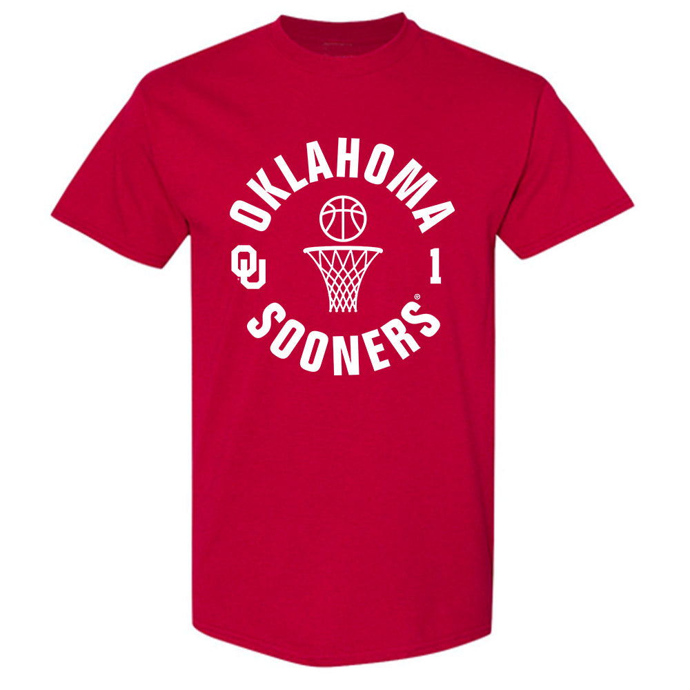 Oklahoma - NCAA Men's Basketball : Xzayvier Brown - Sports Shersey T-Shirt-0