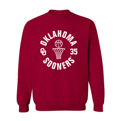 Oklahoma - NCAA Men's Basketball : Derrion Reid - Sports Shersey Crewneck Sweatshirt-0