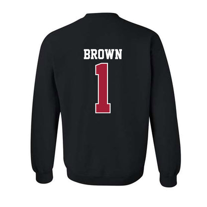 Oklahoma - NCAA Men's Basketball : Xzayvier Brown - Sports Shersey Crewneck Sweatshirt-1
