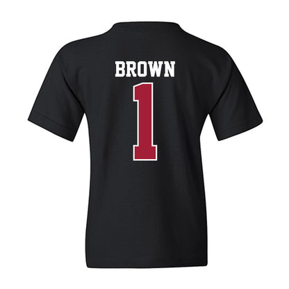 Oklahoma - NCAA Men's Basketball : Xzayvier Brown - Sports Shersey Youth T-Shirt-1