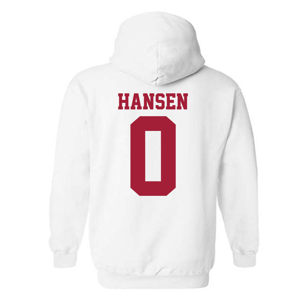Oklahoma - NCAA Men's Basketball : Jake Hansen - Sports Shersey Hooded Sweatshirt-1