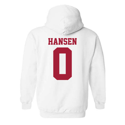 Oklahoma - NCAA Men's Basketball : Jake Hansen - Sports Shersey Hooded Sweatshirt-1