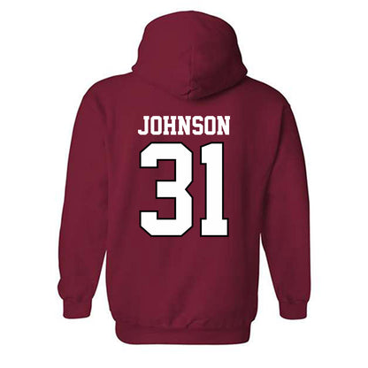 Oklahoma - NCAA Baseball : Cameron Johnson - Sports Shersey Hooded Sweatshirt-1
