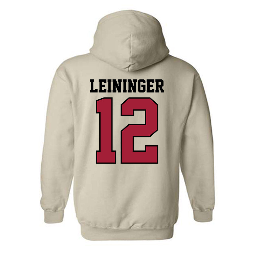 Oklahoma - NCAA Baseball : Ryley Leininger - Sports Shersey Hooded Sweatshirt-1