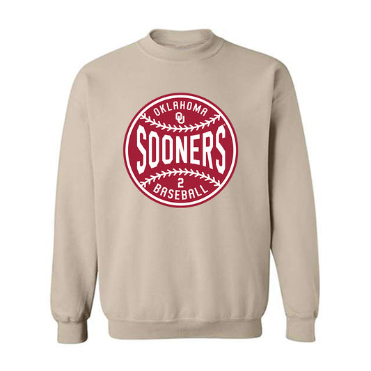 Oklahoma - NCAA Baseball : Myles Davis - Sports Shersey Crewneck Sweatshirt-0