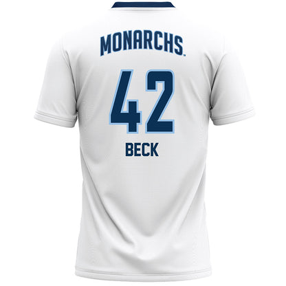 Old Dominion - NCAA Women's Lacrosse : Audrey Beck - White Lacrosse Jersey -1