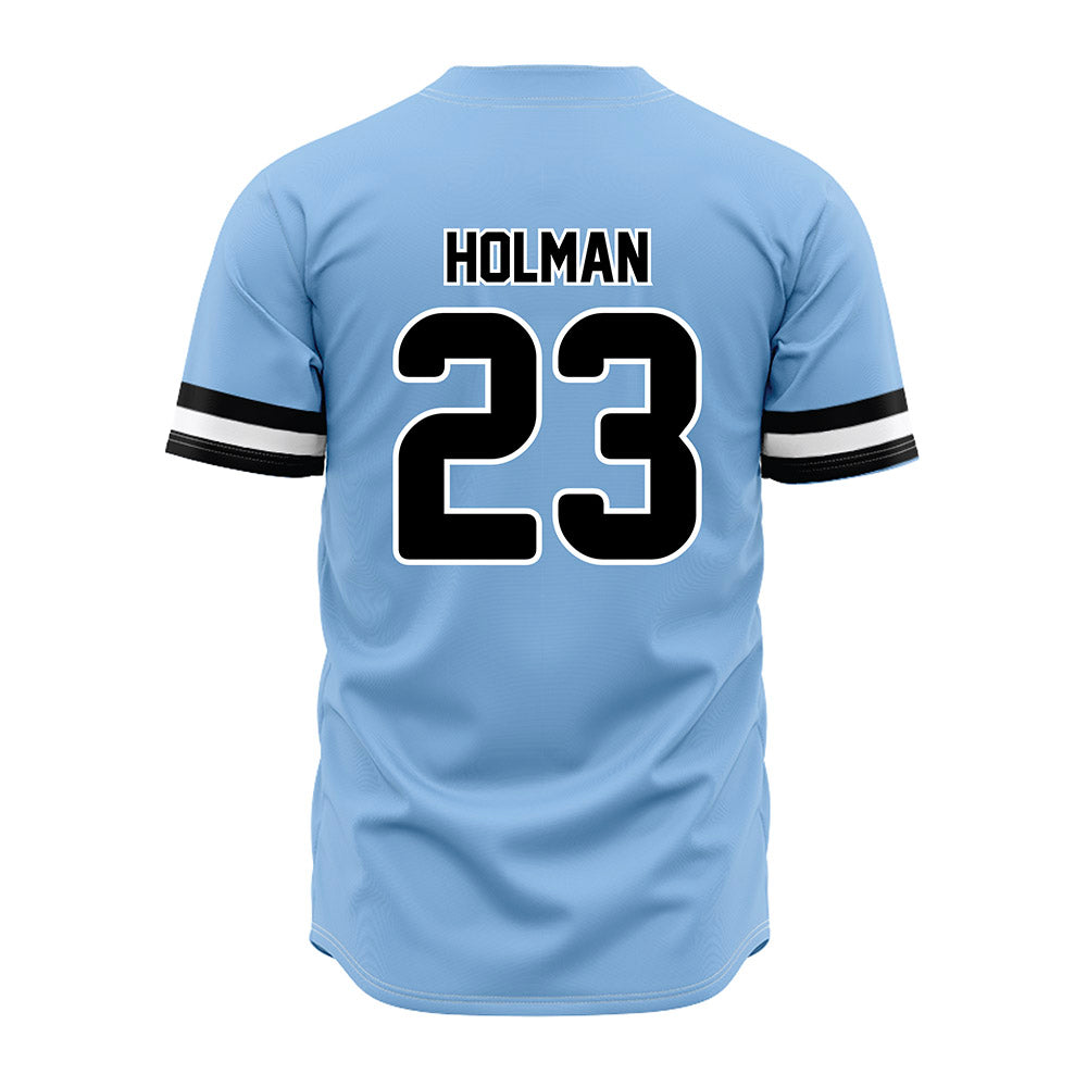 Old Dominion - NCAA Baseball : Evan Holman - Blue Jersey-1