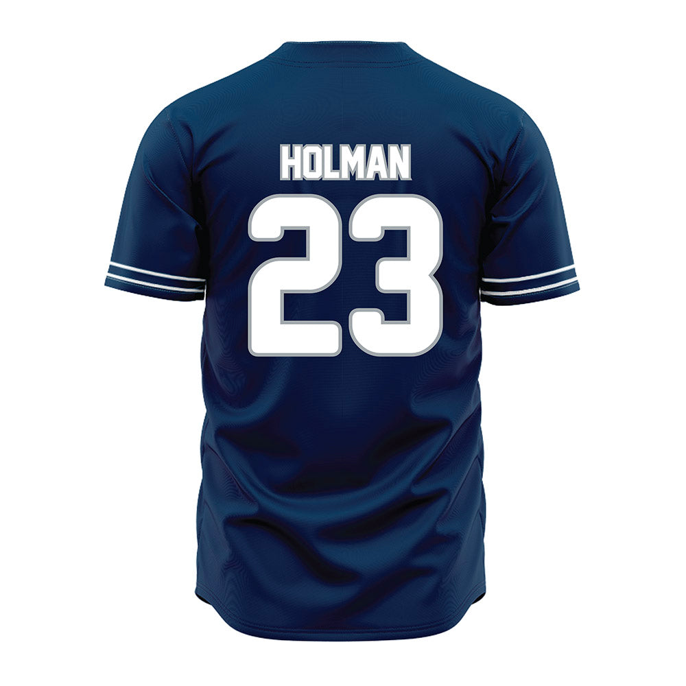 Old Dominion - NCAA Baseball : Evan Holman - Navy Jersey-1