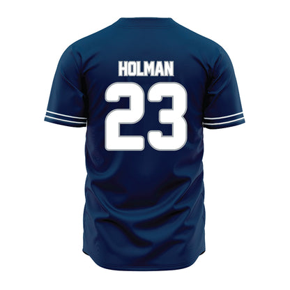 Old Dominion - NCAA Baseball : Evan Holman - Navy Jersey-1