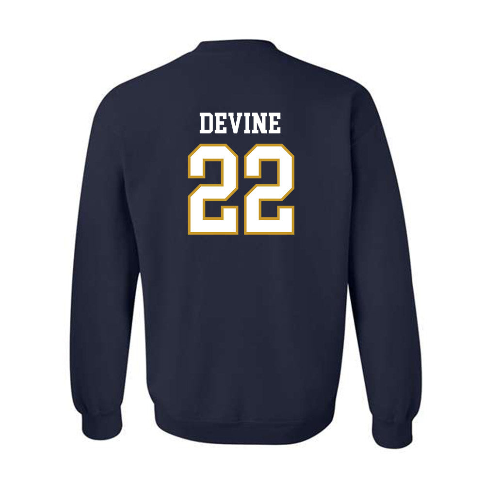 Notre Dame - NCAA Men's Basketball : Luke Devine - Sports Shersey Crewneck Sweatshirt-1