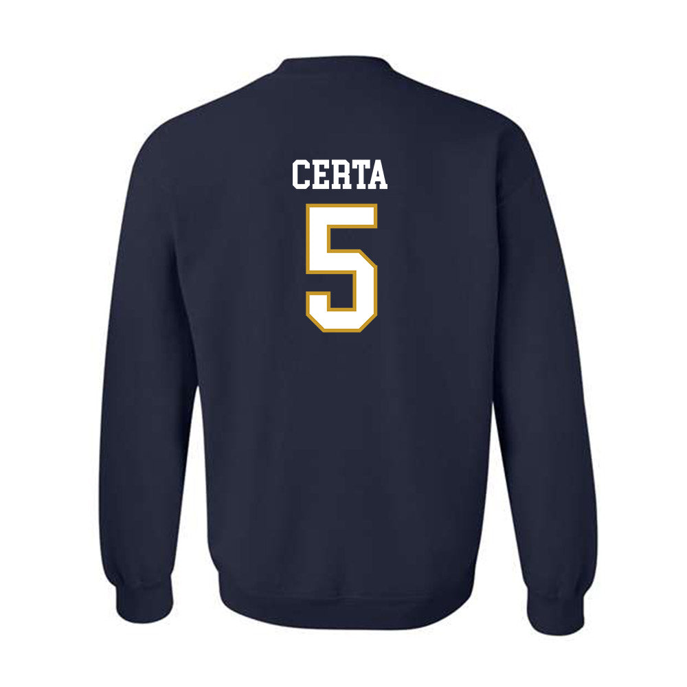 Notre Dame - NCAA Men's Basketball : Cole Certa - Sports Shersey Crewneck Sweatshirt-1