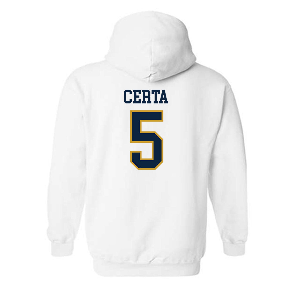 Notre Dame - NCAA Men's Basketball : Cole Certa - Sports Shersey Hooded Sweatshirt-1