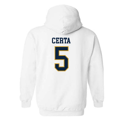 Notre Dame - NCAA Men's Basketball : Cole Certa - Sports Shersey Hooded Sweatshirt-1