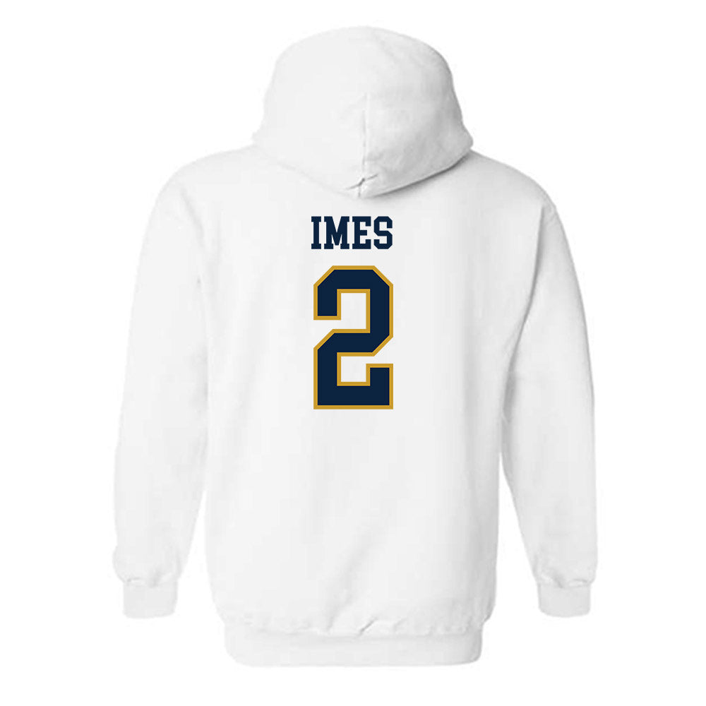 Notre Dame - NCAA Men's Basketball : Logan Imes - Sports Shersey Hooded Sweatshirt-1