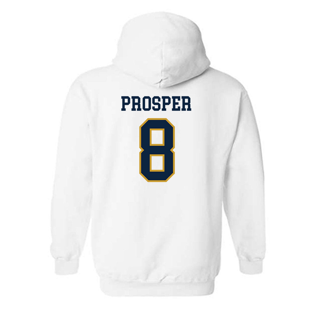 Notre Dame - NCAA Women's Basketball : Cassandre Prosper - Sports Shersey Hooded Sweatshirt-1