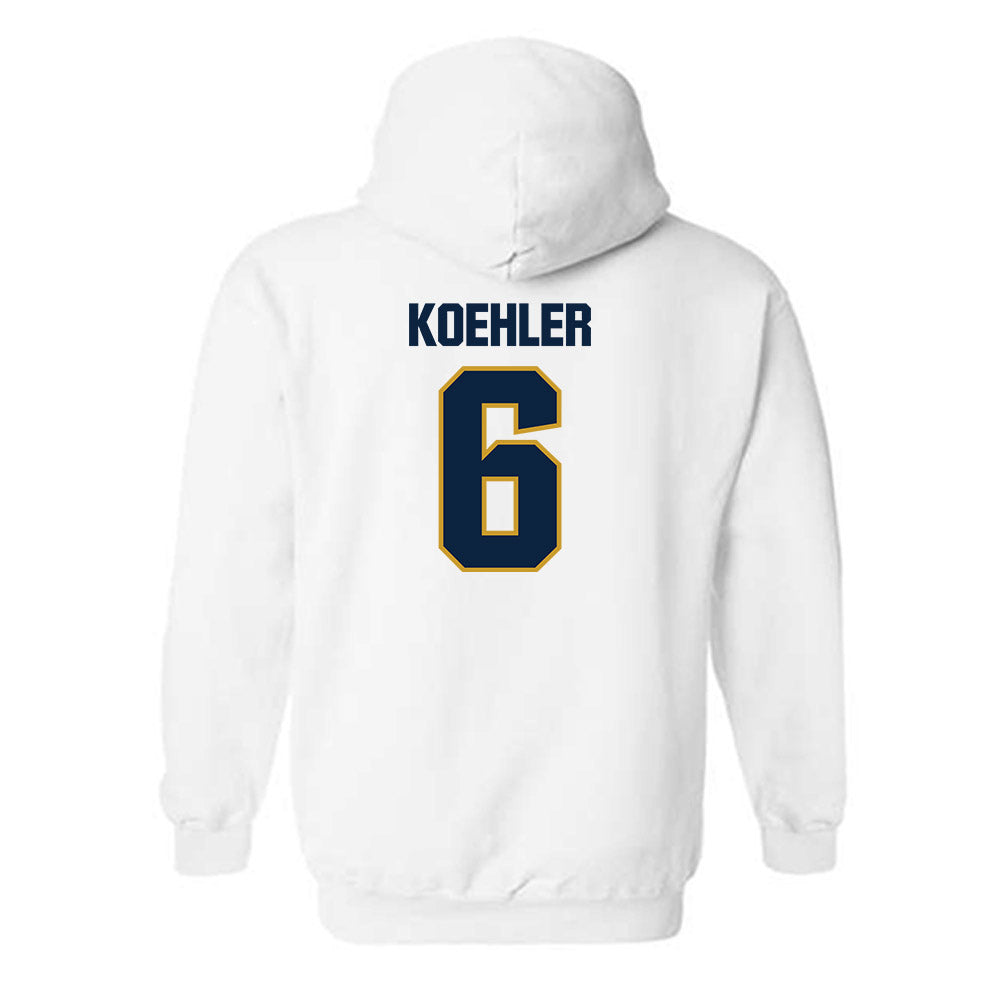 Notre Dame - NCAA Men's Basketball : Brady Koehler - Sports Shersey Hooded Sweatshirt-1