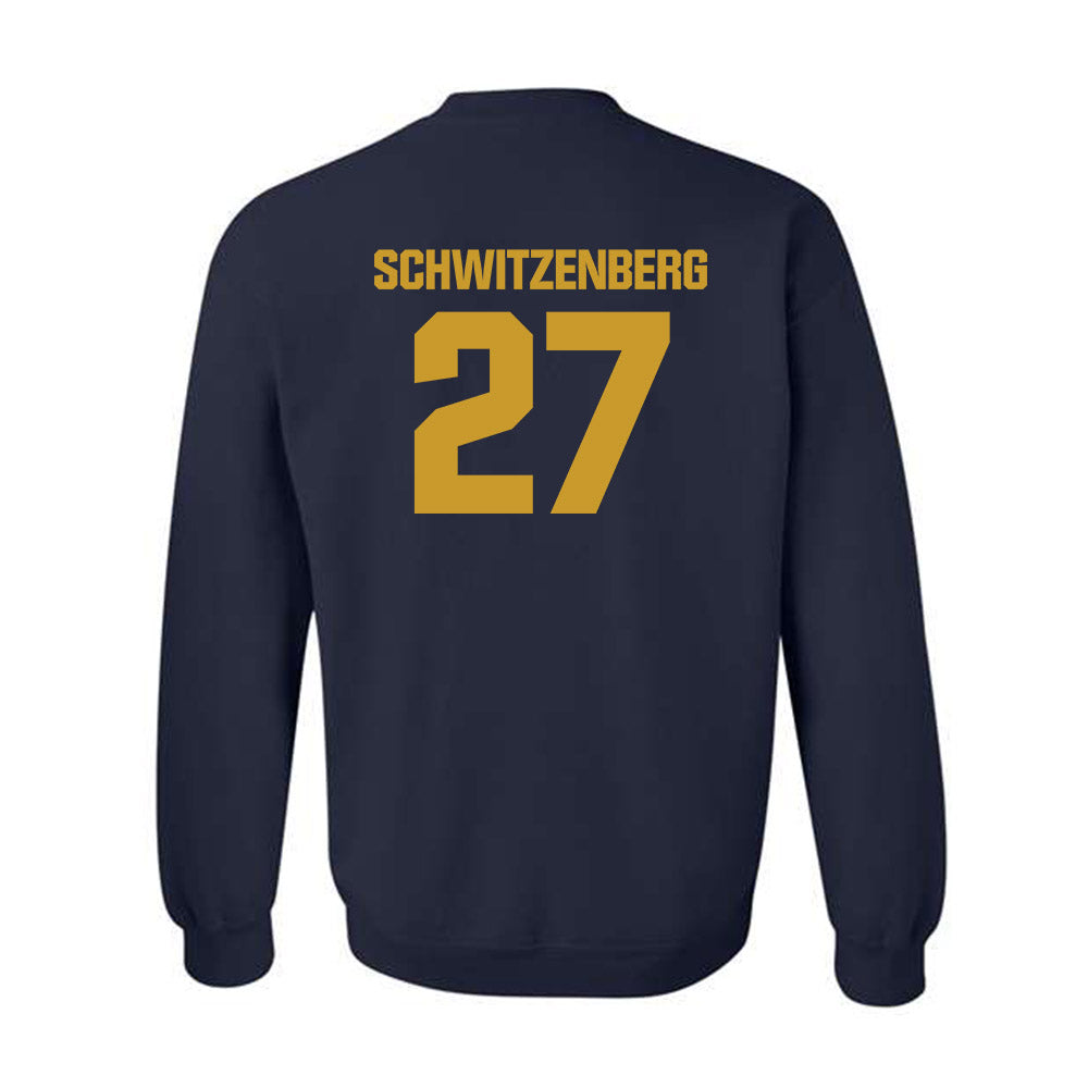 Notre Dame - NCAA Men's Lacrosse : Nate Schwitzenberg - Sports Shersey Crewneck Sweatshirt-1