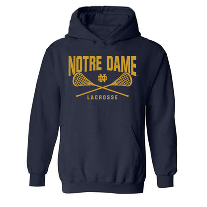 Notre Dame - NCAA Men's Lacrosse : Brock Behrman - Sports Shersey Hooded Sweatshirt