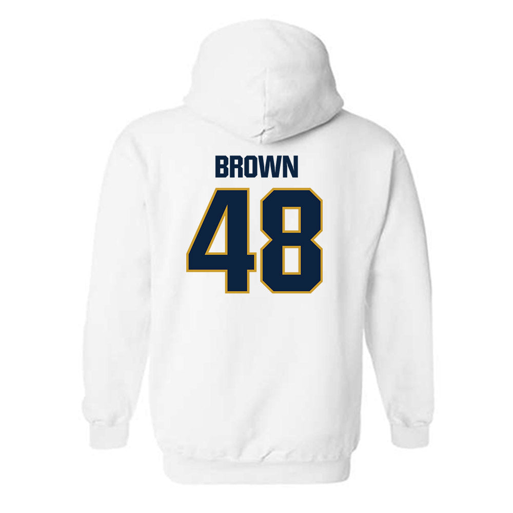 Notre Dame - NCAA Football : Mick Brown - Sports Shersey Hooded Sweatshirt-1
