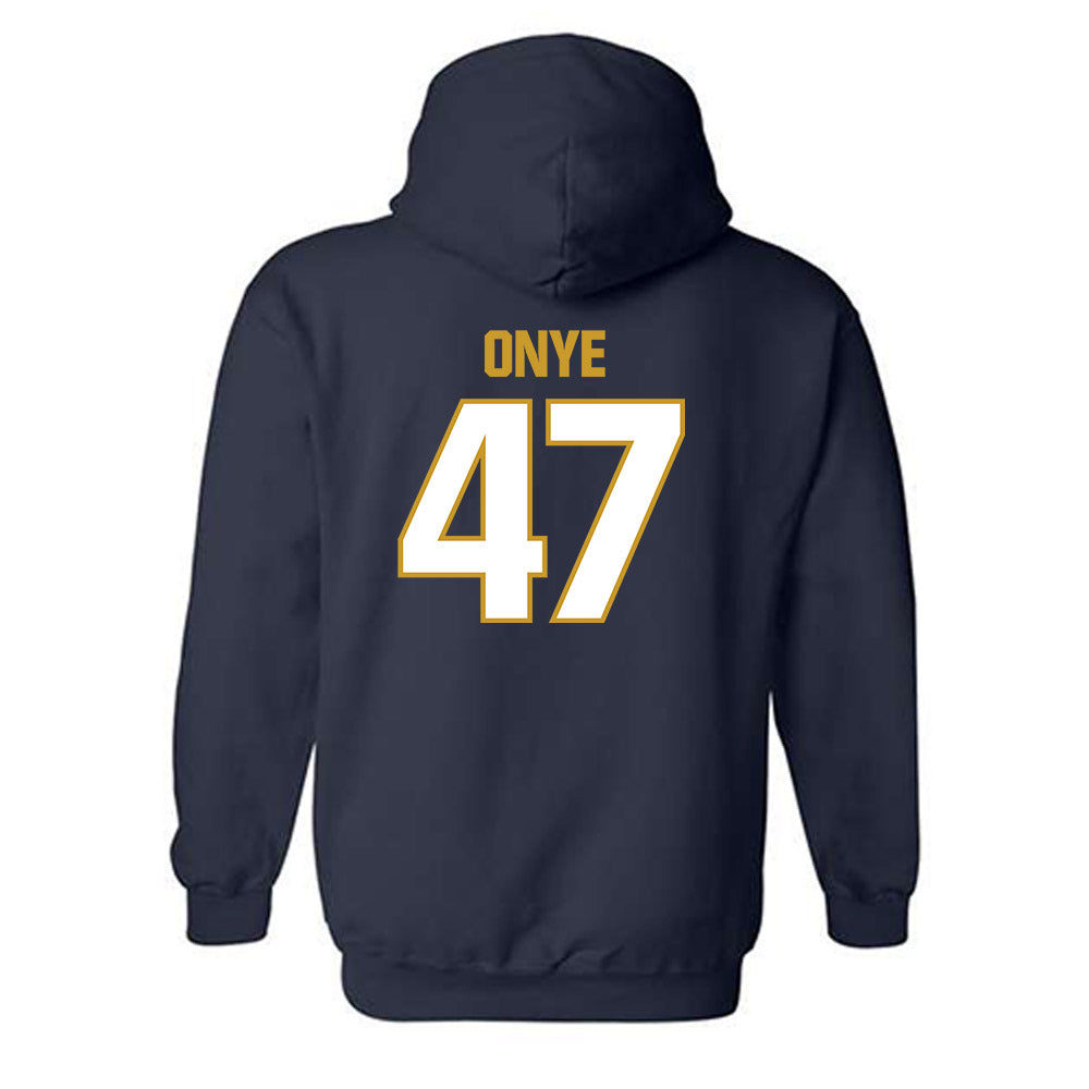 Notre Dame - NCAA Football : Jason Onye - Sports Shersey Hooded Sweatshirt-1