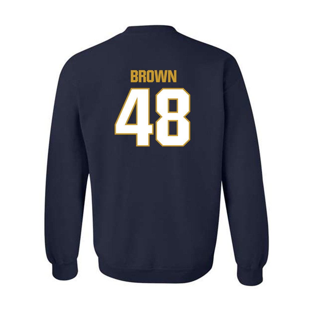 Notre Dame - NCAA Football : Mick Brown - Sports Shersey Crewneck Sweatshirt-1