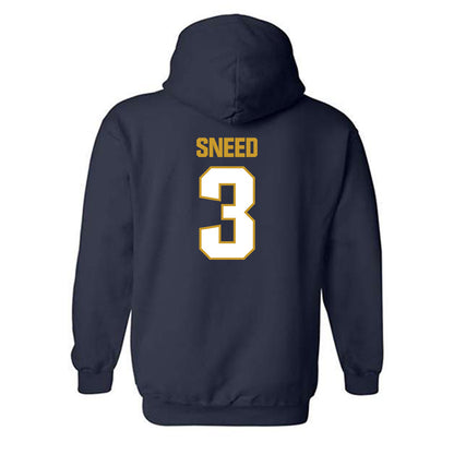 Notre Dame - NCAA Football : Jaylen Sneed - Sports Shersey Hooded Sweatshirt-1