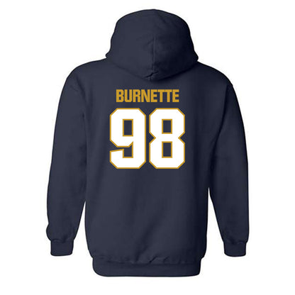 Notre Dame - NCAA Football : Noah Burnette - Sports Shersey Hooded Sweatshirt-1