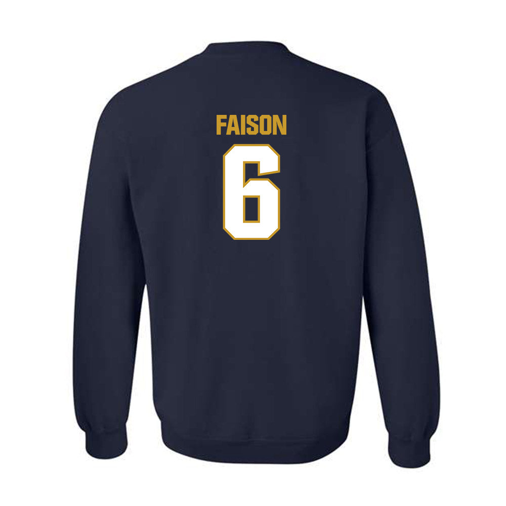 Notre Dame - NCAA Football : Jordan Faison - Sports Shersey Crewneck Sweatshirt-1