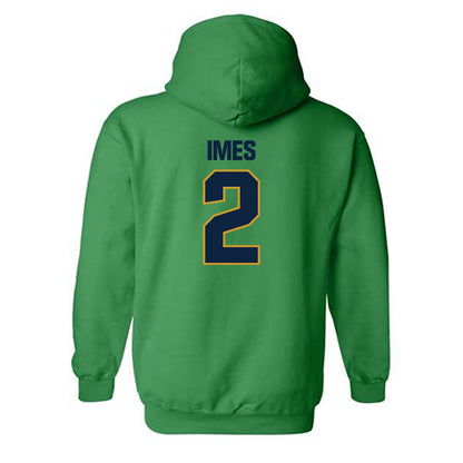 Notre Dame - NCAA Men's Basketball : Logan Imes - Sports Shersey Hooded Sweatshirt-2