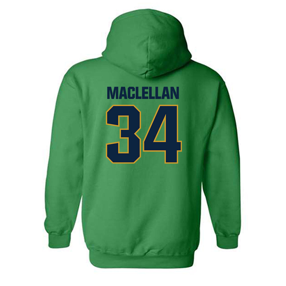 Notre Dame - NCAA Men's Basketball : Matthew MacLellan - Sports Shersey Hooded Sweatshirt-3
