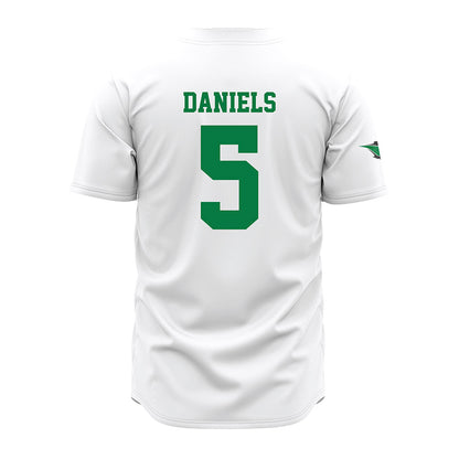 OKBU - NCAA Baseball : Jarrmez Daniels - White Jersey-1