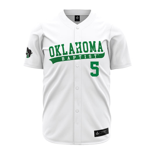 OKBU - NCAA Baseball : Jarrmez Daniels - White Jersey-0