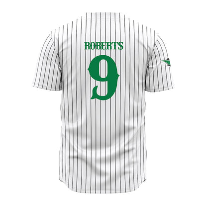 OKBU - NCAA Baseball : Blake Roberts - White Pinstripe Jersey-1