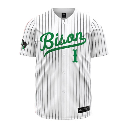 OKBU - NCAA Baseball : Isiah Lissade - White Pinstripe Jersey-0