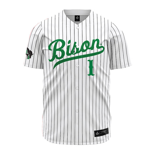 OKBU - NCAA Baseball : Isiah Lissade - White Pinstripe Jersey-0