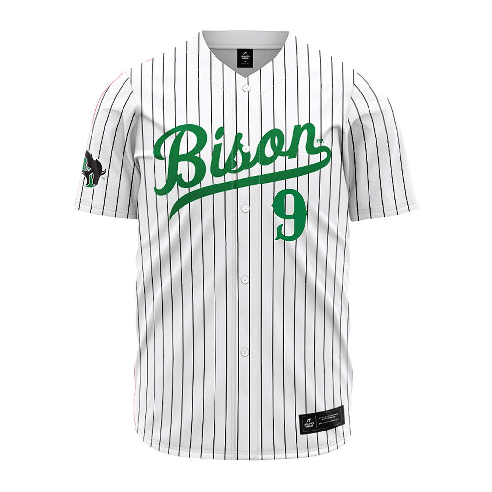 OKBU - NCAA Baseball : Blake Roberts - White Pinstripe Jersey-0