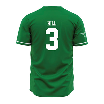 OKBU - NCAA Baseball : Isaac Hill - Green Jersey-1
