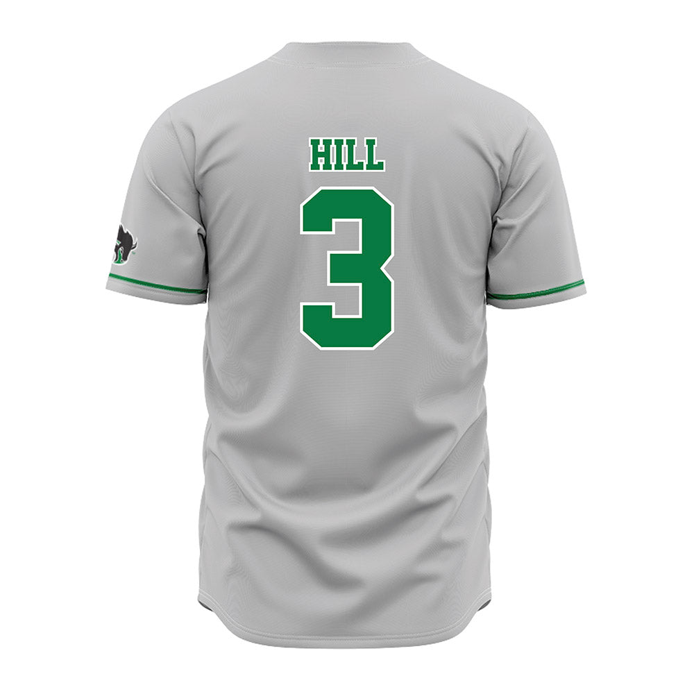 OKBU - NCAA Baseball : Isaac Hill - Grey Jersey-1